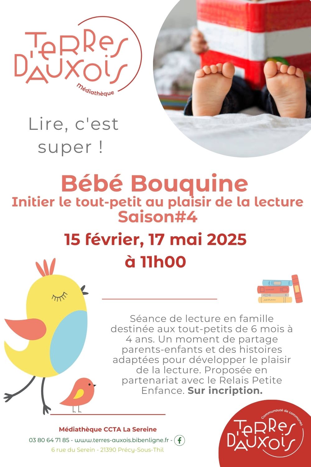 Médiathèque La Sereine affiche_bébébouquine