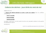 Collecte des déchets - jours fériés du mois de mai