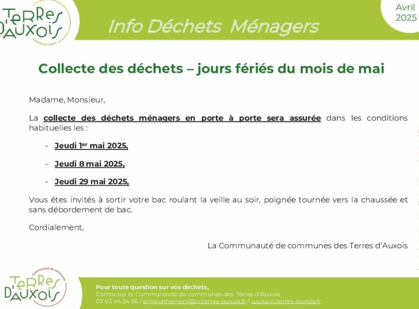 Communication_20250425_AVIS_collecte_jours_fériés_mai_Semur