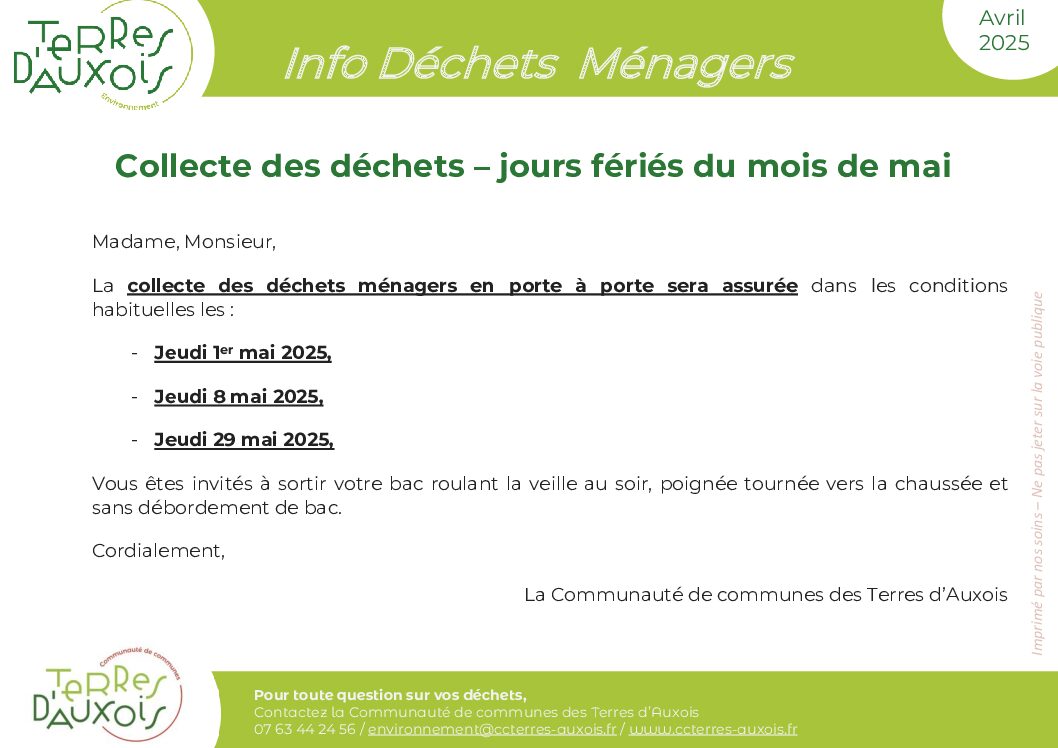 Communication_20250425_AVIS_collecte_jours_fériés_mai_Semur