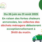 Info collecte : adaptation en raison de la chaleur